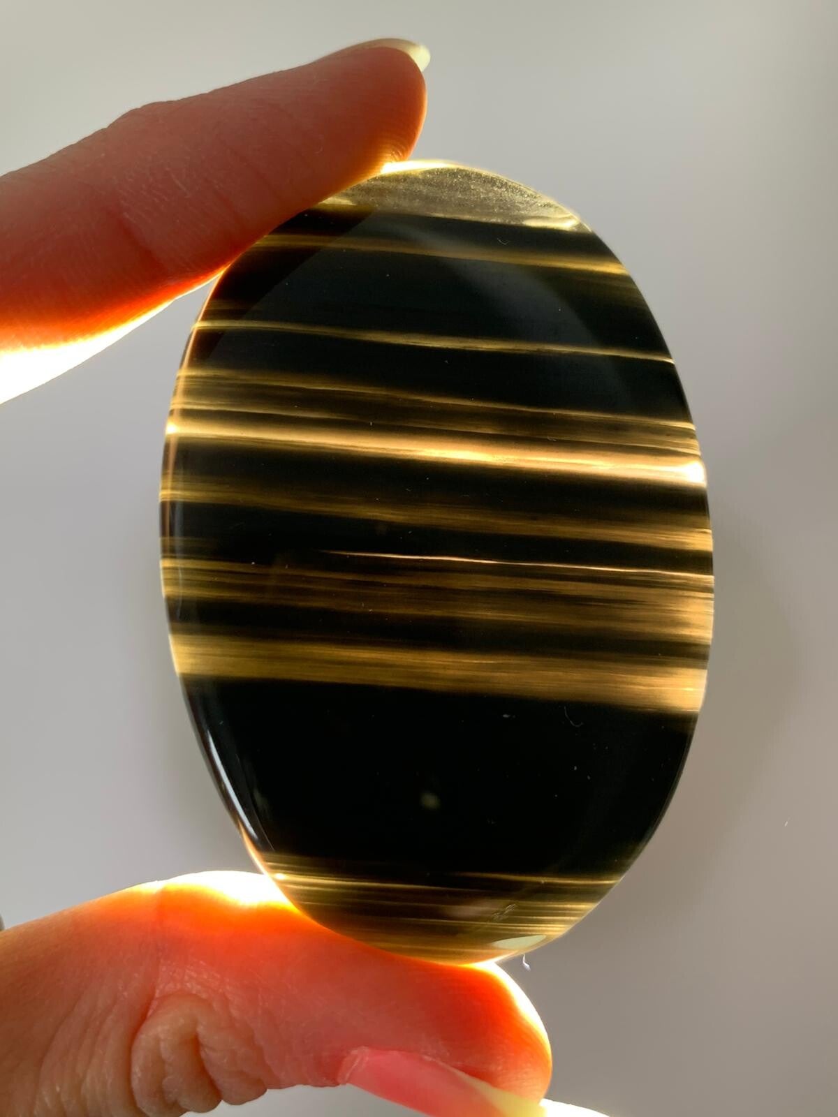 Lace obsidiaan palmsteen