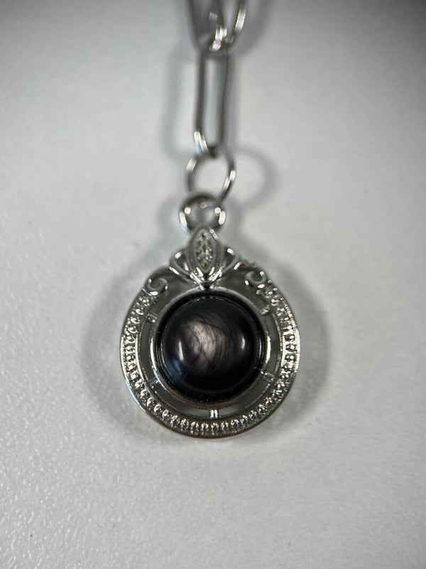 Hypersteen zilveren ketting