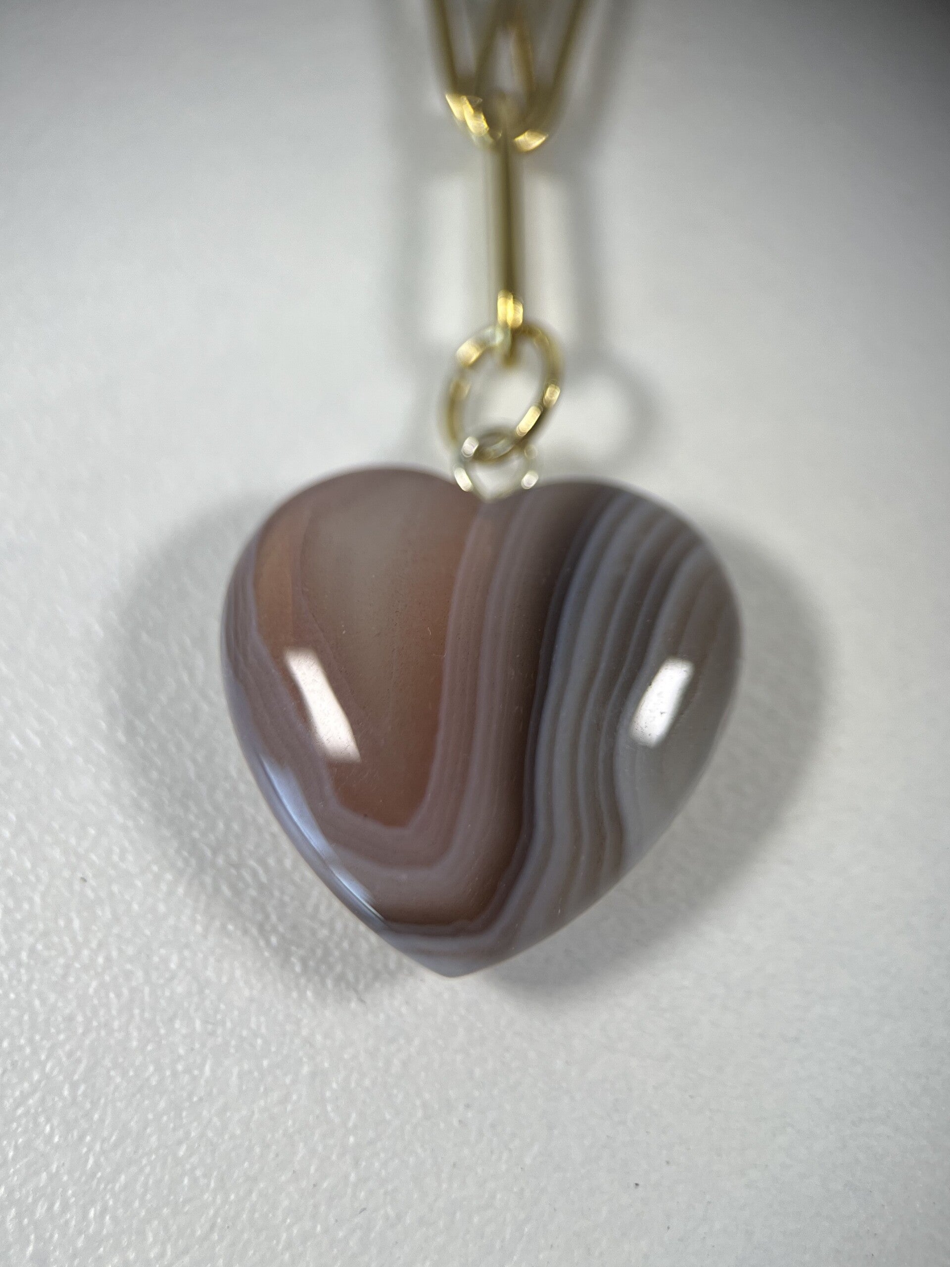 Botswana agaat gouden ketting