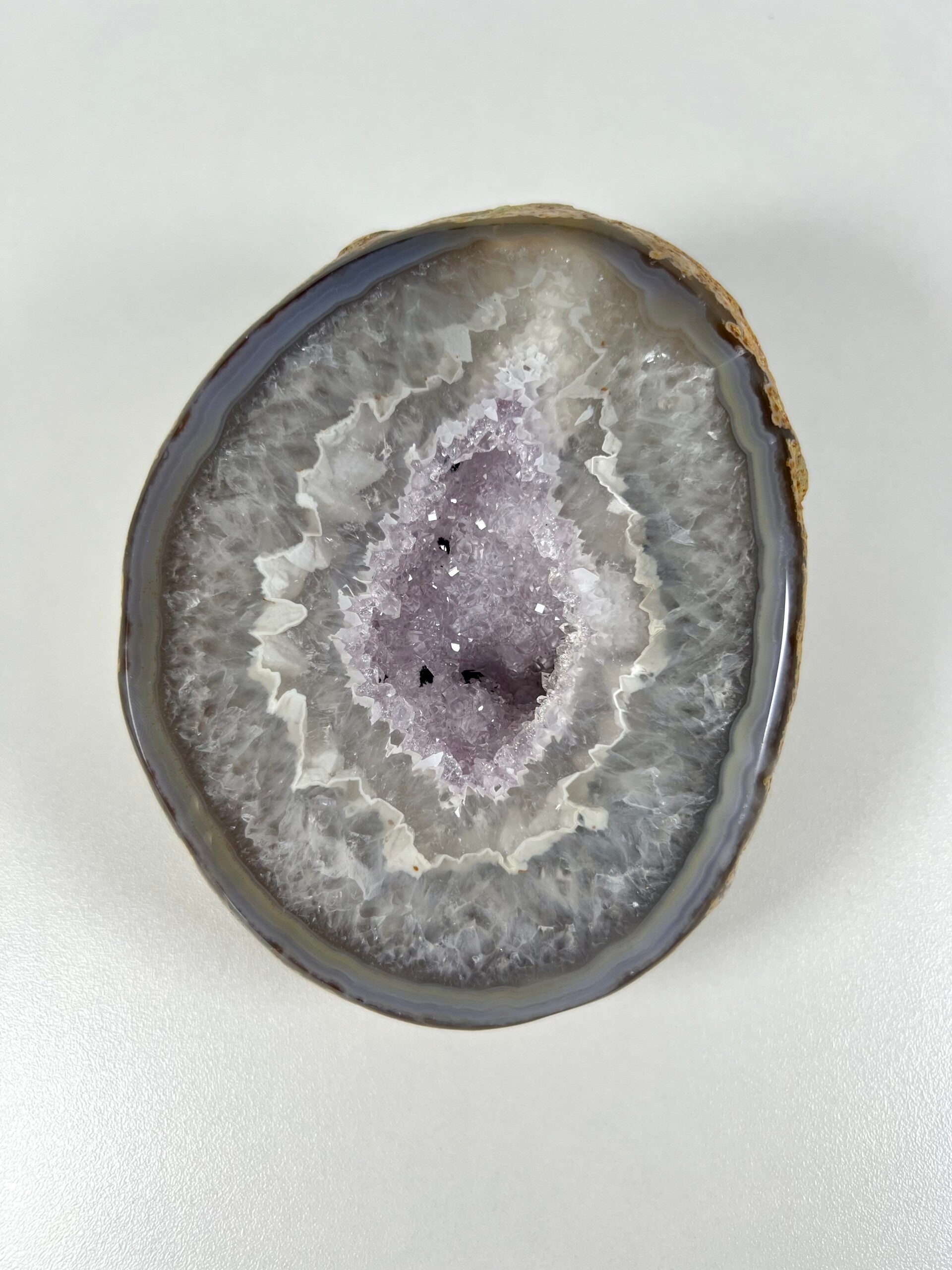 Agaat geode helft