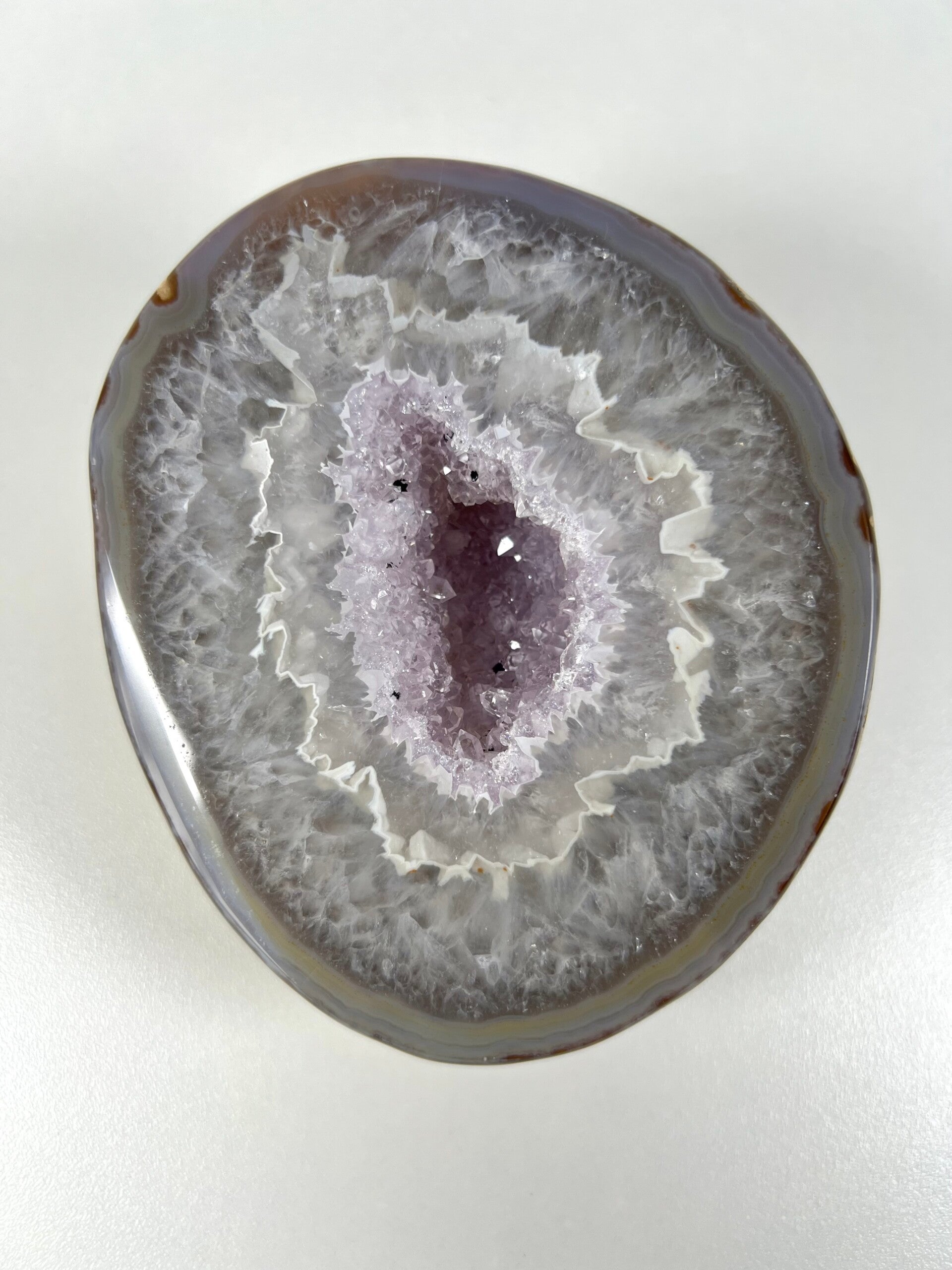 Agaat geode helft