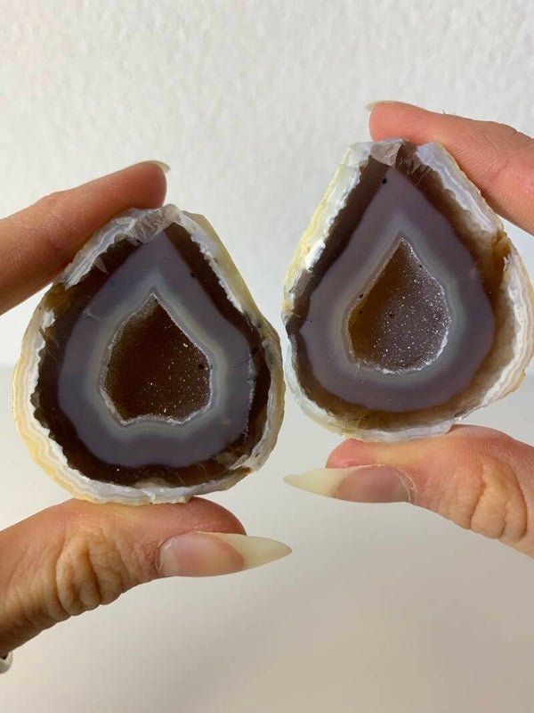 Agaat geode paartje