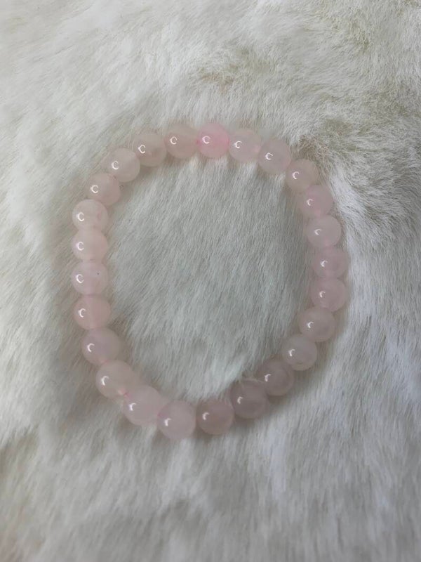 Rozenkwarts kinderarmband