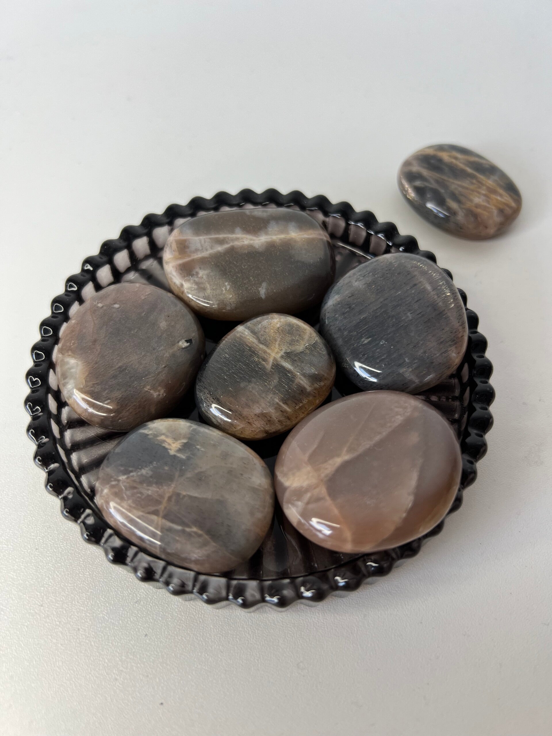 Maansteen met zonnesteen zakstenen