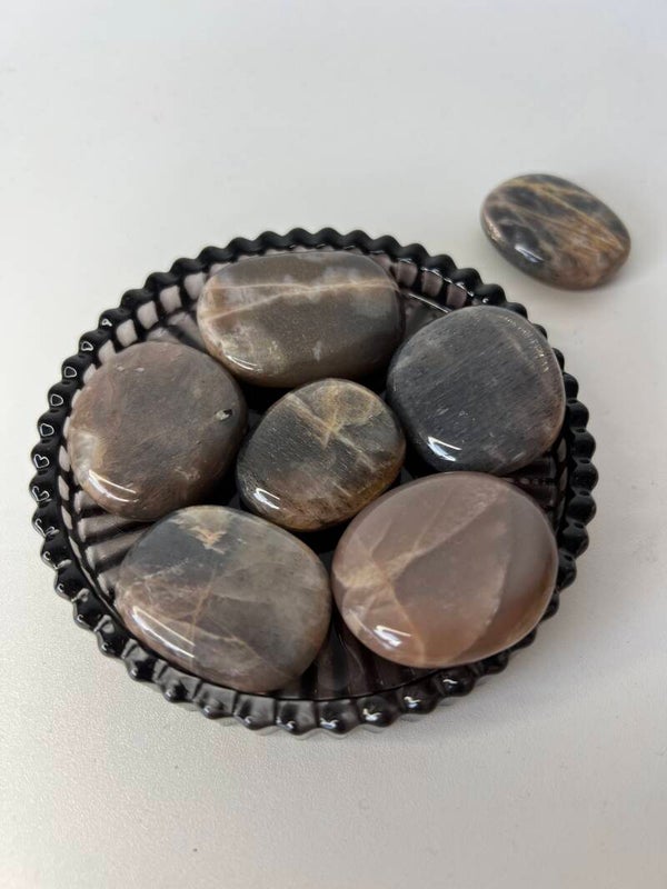 Maansteen met zonnesteen zakstenen