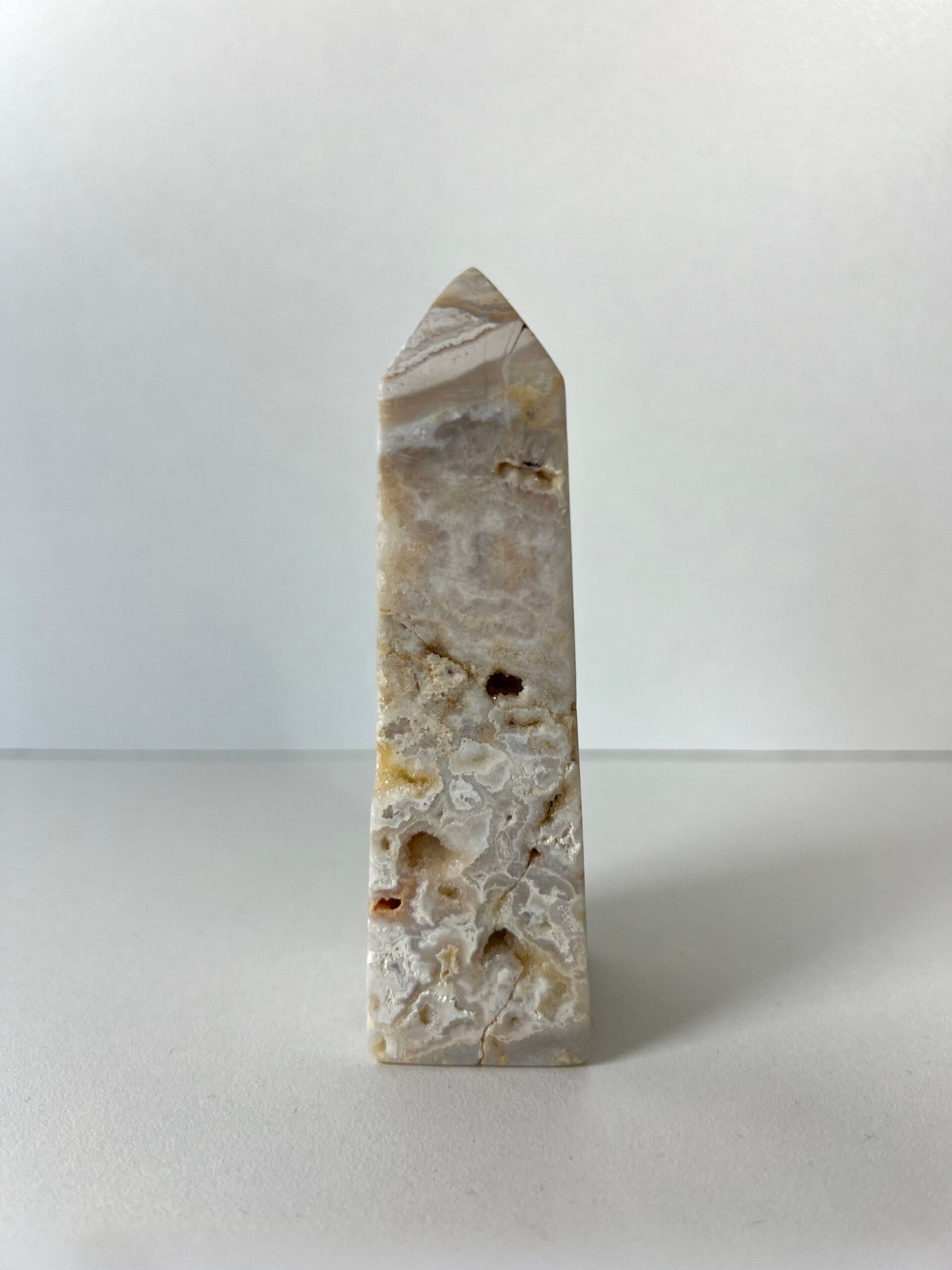 Crazy lace agaat obelisk