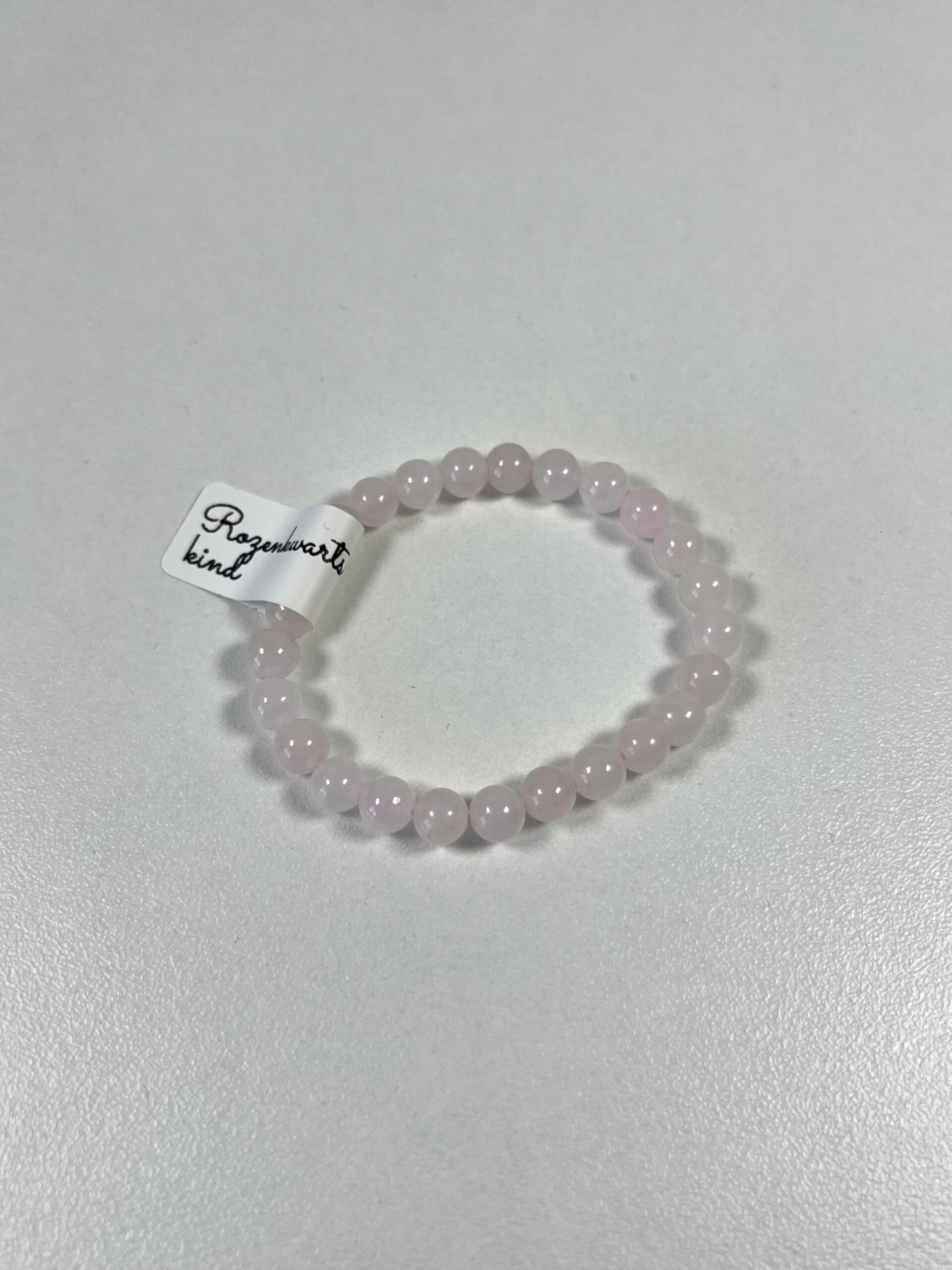Rozenkwarts kinderarmband