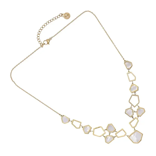 Anartxy ketting Almera blanco goldplated