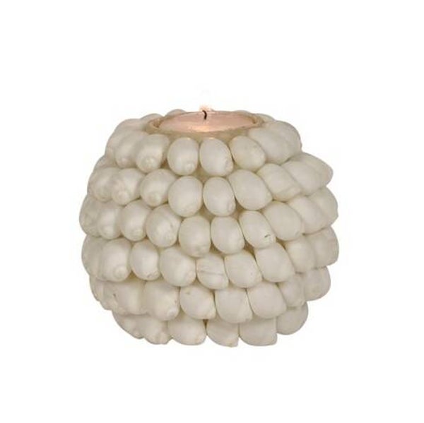 Earthware waxinehouder Ayu van schelp