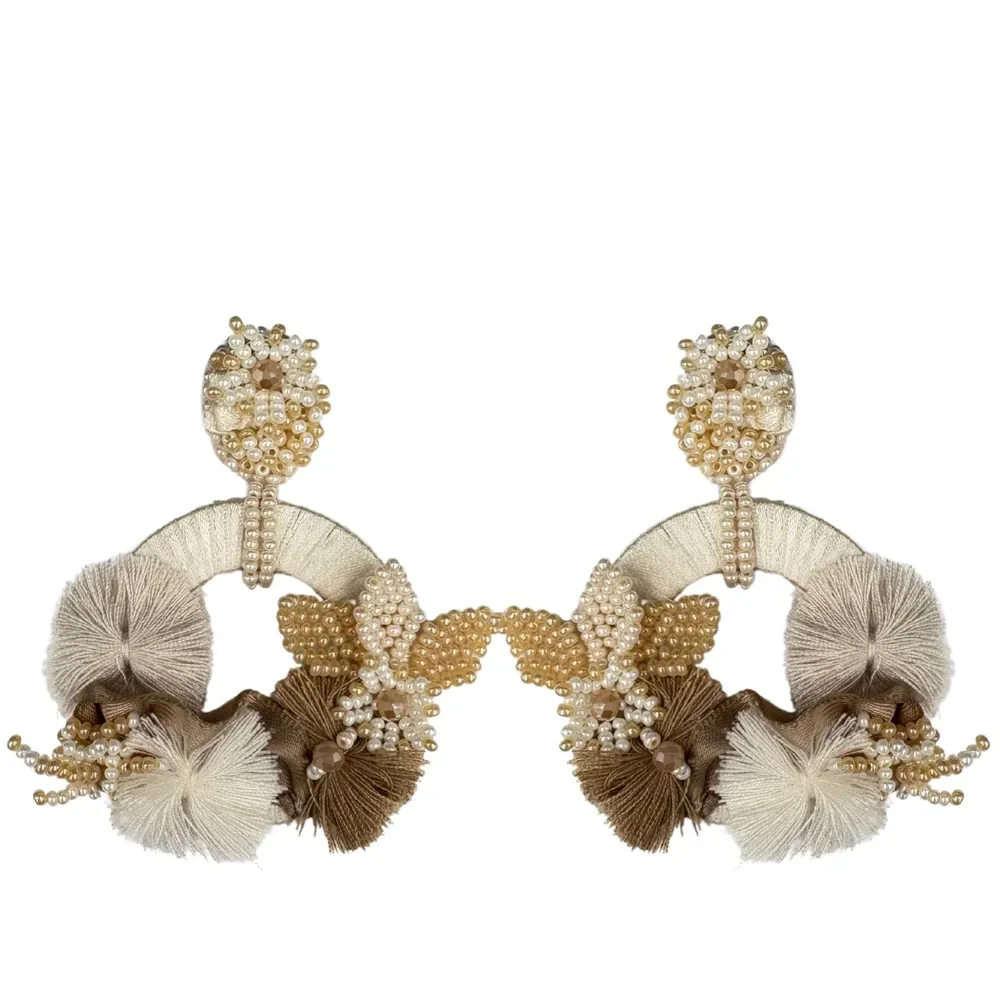 Paulie Pocket oorbel Bloom Babe Light Beige