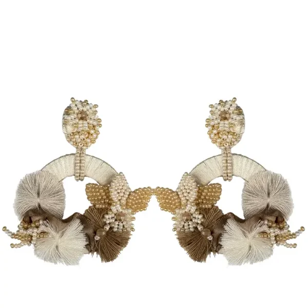 Paulie Pocket oorbel Bloom Babe Light Beige