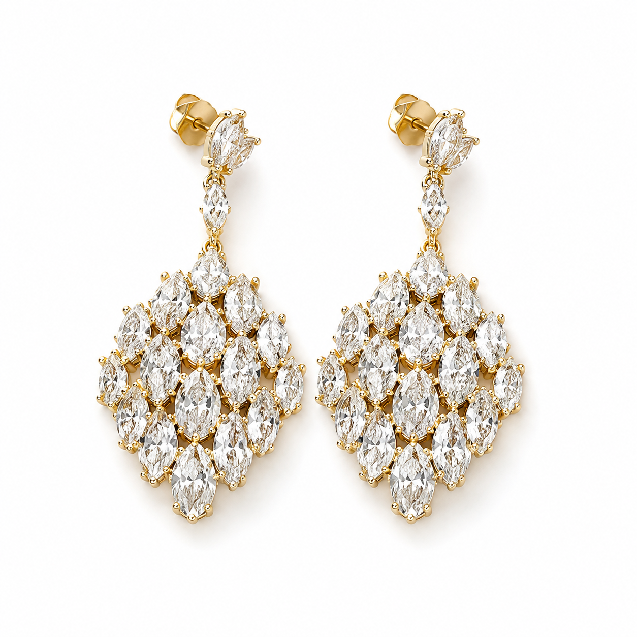 Carmen Lorenza oorbellen Champagne Drops