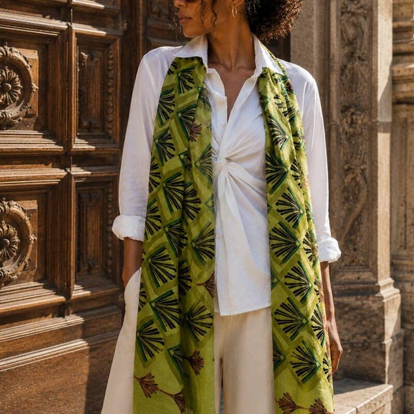 Inn Bamboo sjaal Mucha Verde Olivia