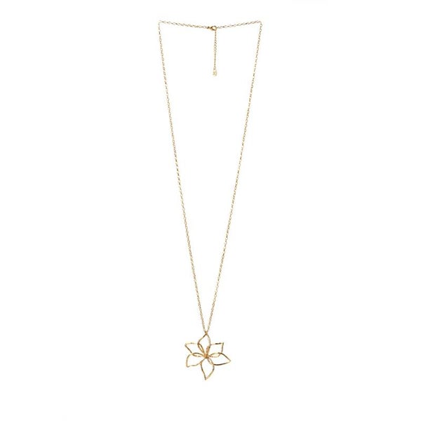 Anartxy ketting Essentials open flower long goldplated