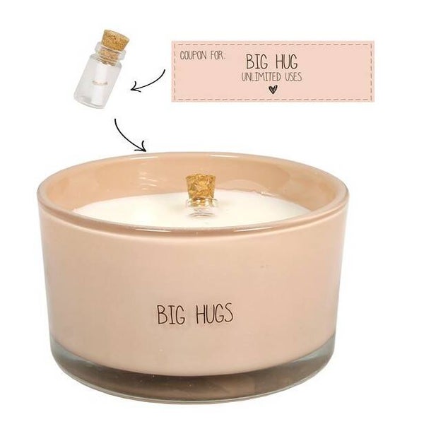 My Flame sojakaars in glas - Big Hugs - flessenpost