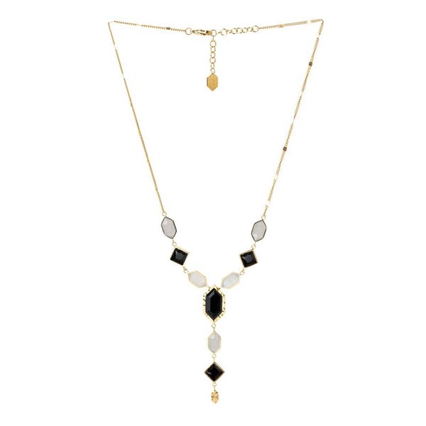 Anartxy ketting Gleam Tie negro goldplated