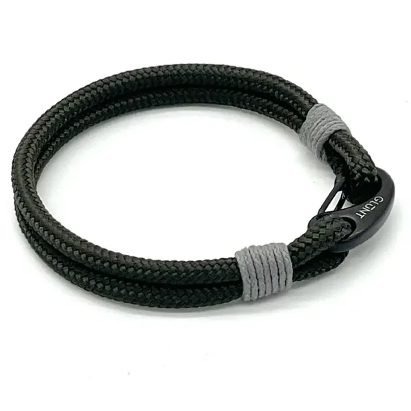 GLUNT Nautical Bracelet Black-Olive Green