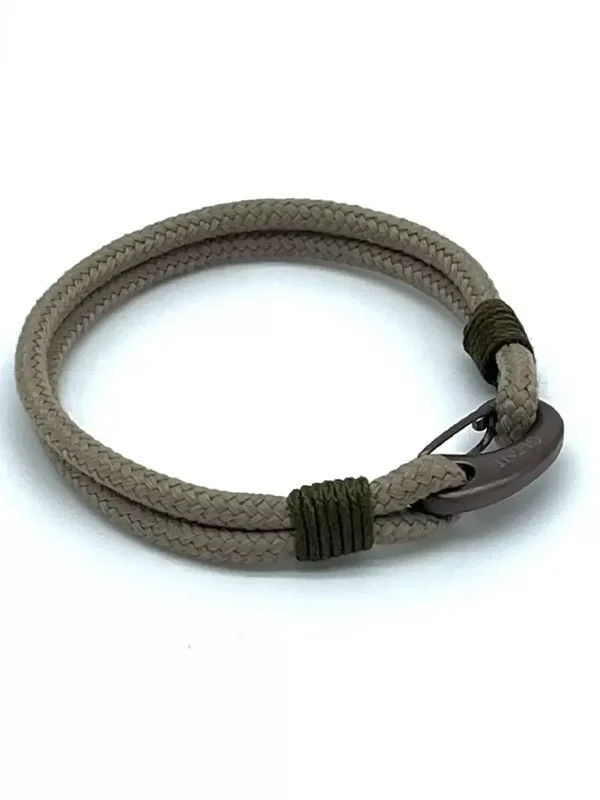 GLUNT Nautical Bracelet Camel-Olive Green