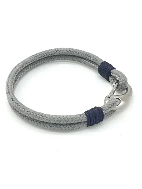 GLUNT Nautical Bracelet Light grey-Navy