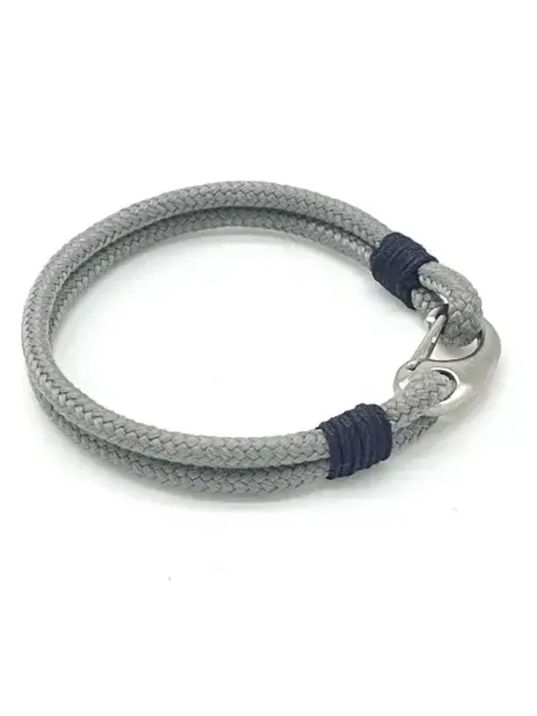 GLUNT Nautical Bracelet Light grey-Navy
