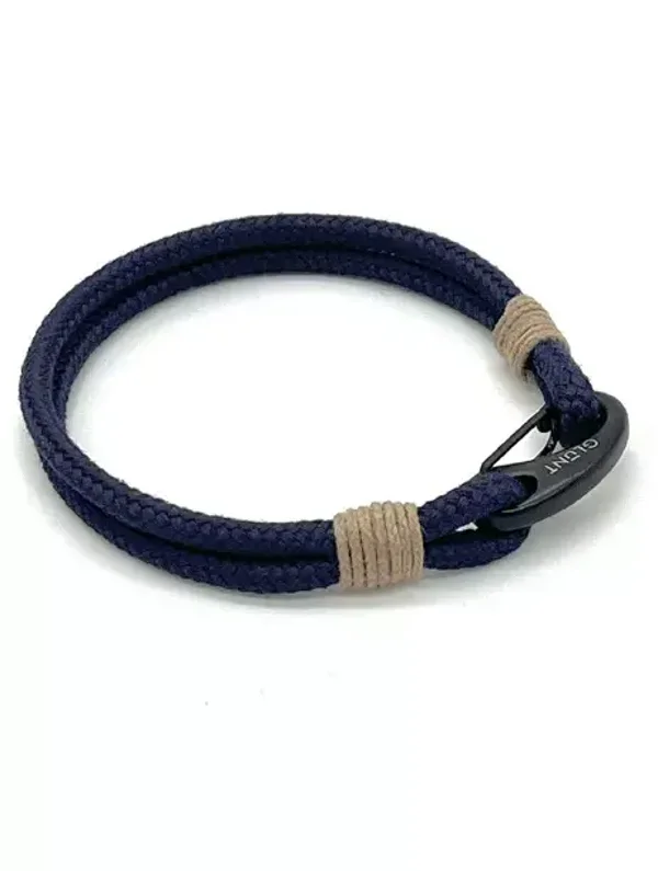 GLUNT Nautical Bracelet Navy-Camel