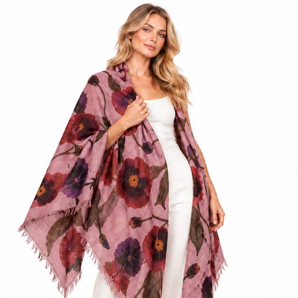 Inn Bamboo sjaal Latour Rosa Antico