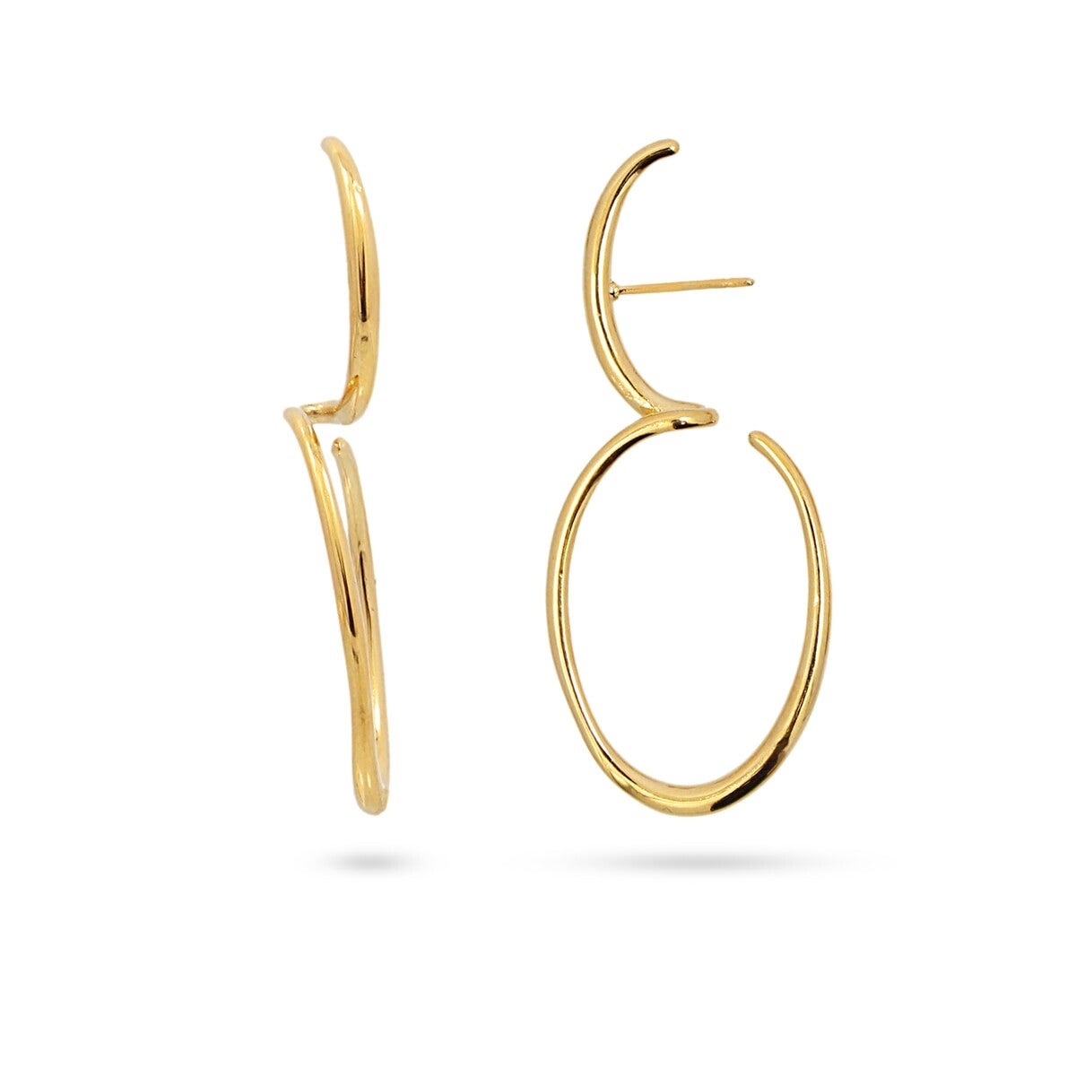 Anartxy oorbellen Liquid Curl goldplated