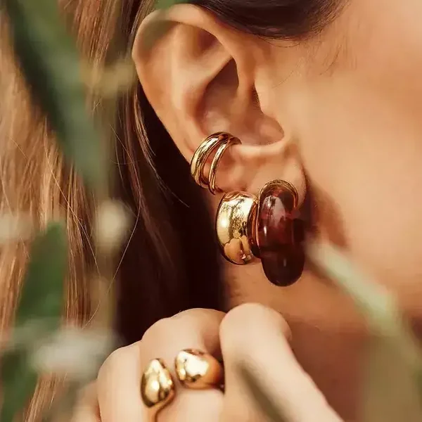 ZAG BIJOUX oorbellen Marble
