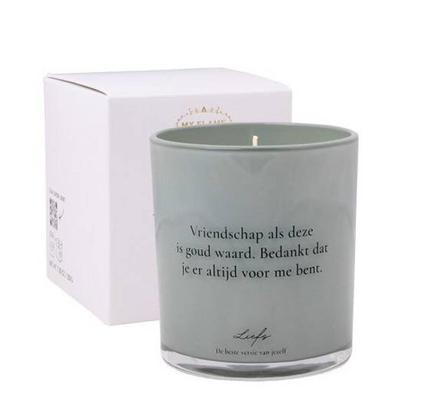 My Flame biologische geurkaars in glas Vriendschap als deze...