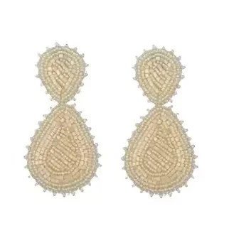 Paulie Pocket oorbellen Amélie Drop - Light Beige