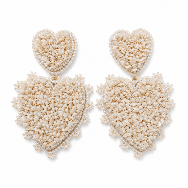Paulie Pocket oorbellen Double Beaded Hearts