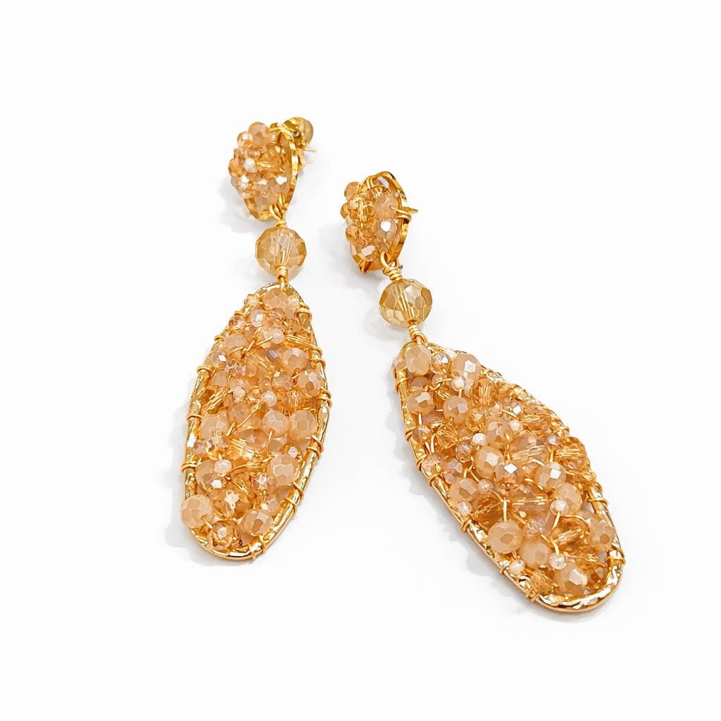 Paulie Pocket oorbellen Dyantha Blush Gold