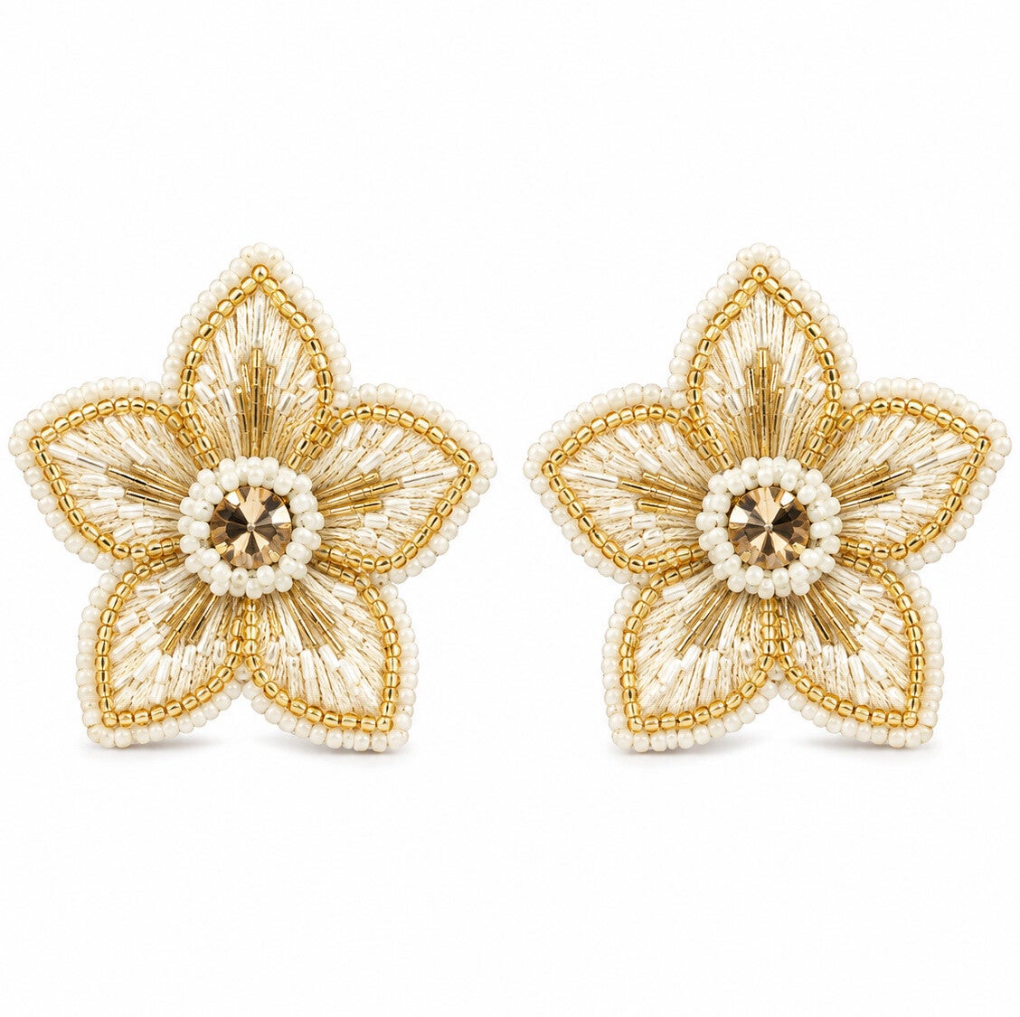 Paulie Pocket oorbellen Paradise - Beige Gold