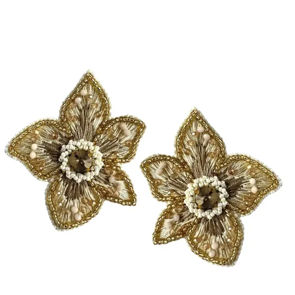 Paulie Pocket oorbellen Paradise - Beige Gold