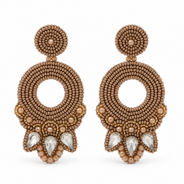Paulie Pocket oorbellen Statement Spark brown-gold