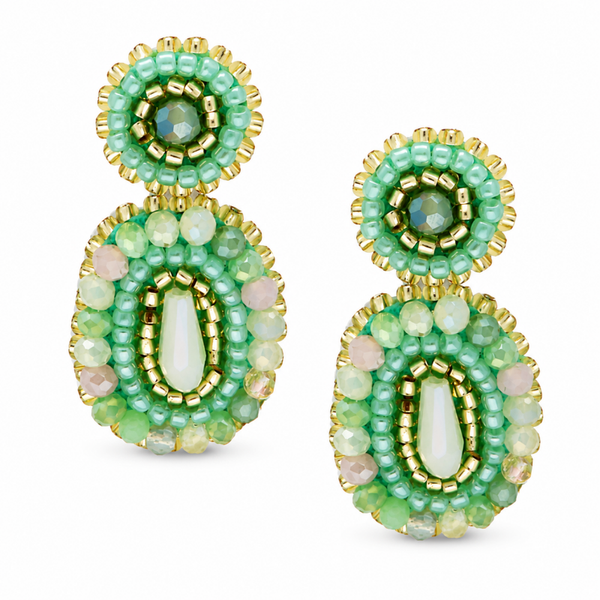 Paulie Pocket oorbellen Small Ella Shine - Sage
