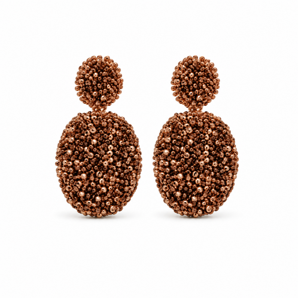 Paulie Pocket oorbellen Small Naomi brown-gold