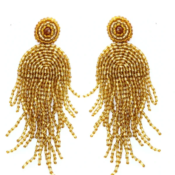 Paulie Pocket oorbel Statement Beads Gold