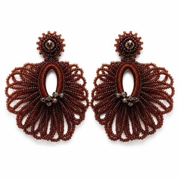 Paulie Pocket oorbellen Anna - brown