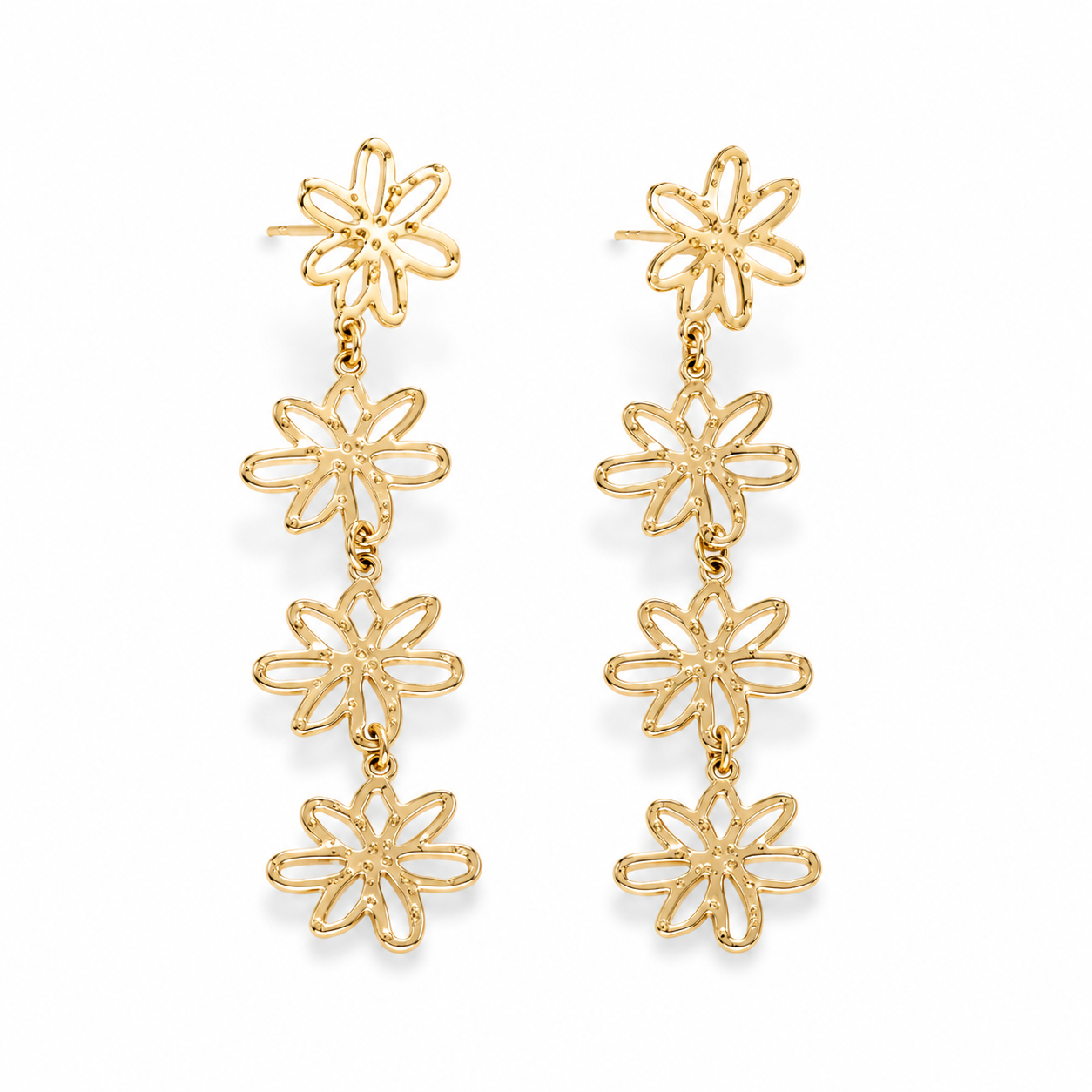 VTL oorbellen Fleur goldplated BB