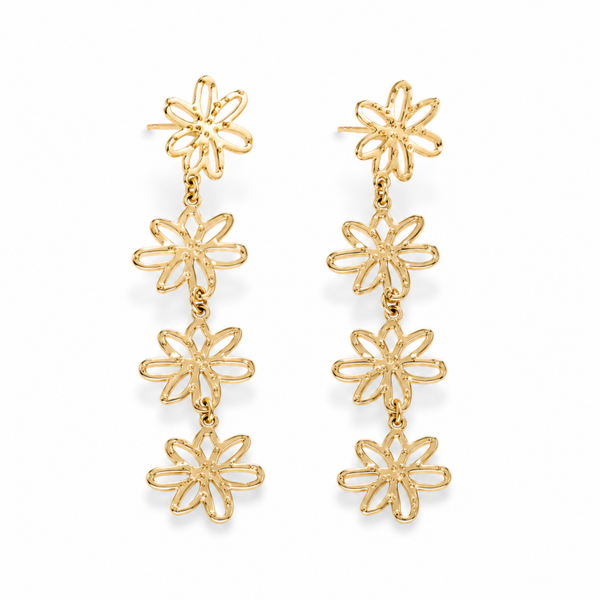 VTL oorbellen Fleur goldplated BB