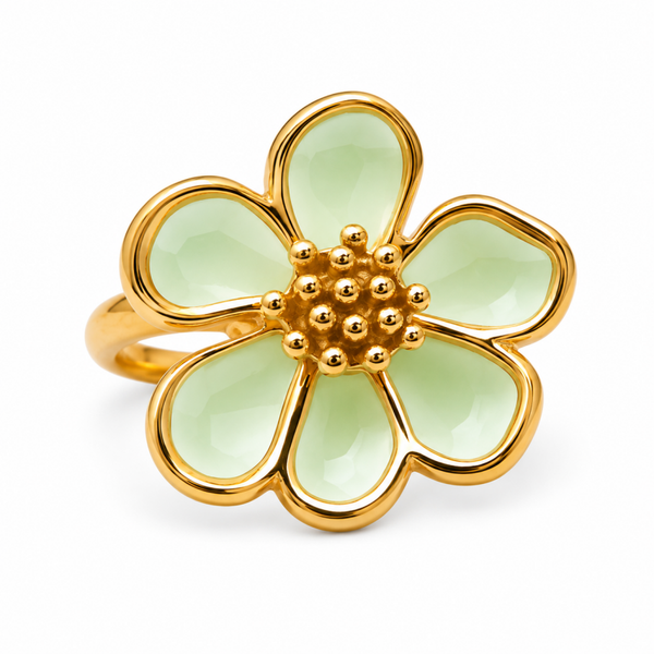 VTL ring Marbella Lime goldplated
