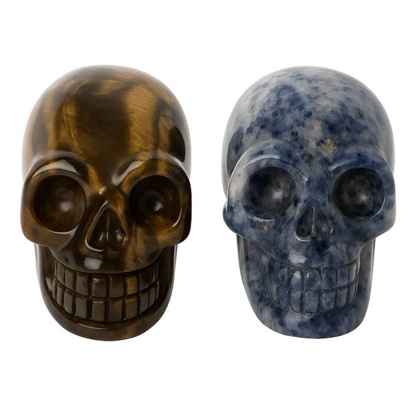 Sodalietsteen - Schedel, Knuffelsteen, Tijgeroog en Sodaliet