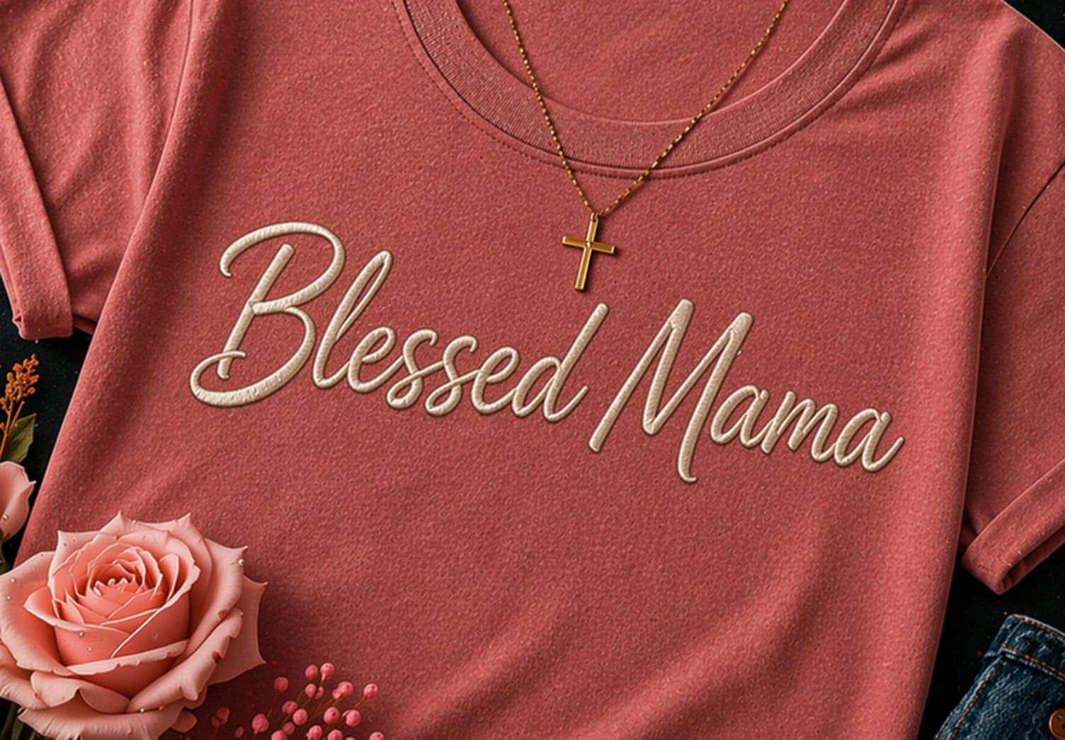 Blessed mama (embroidered)