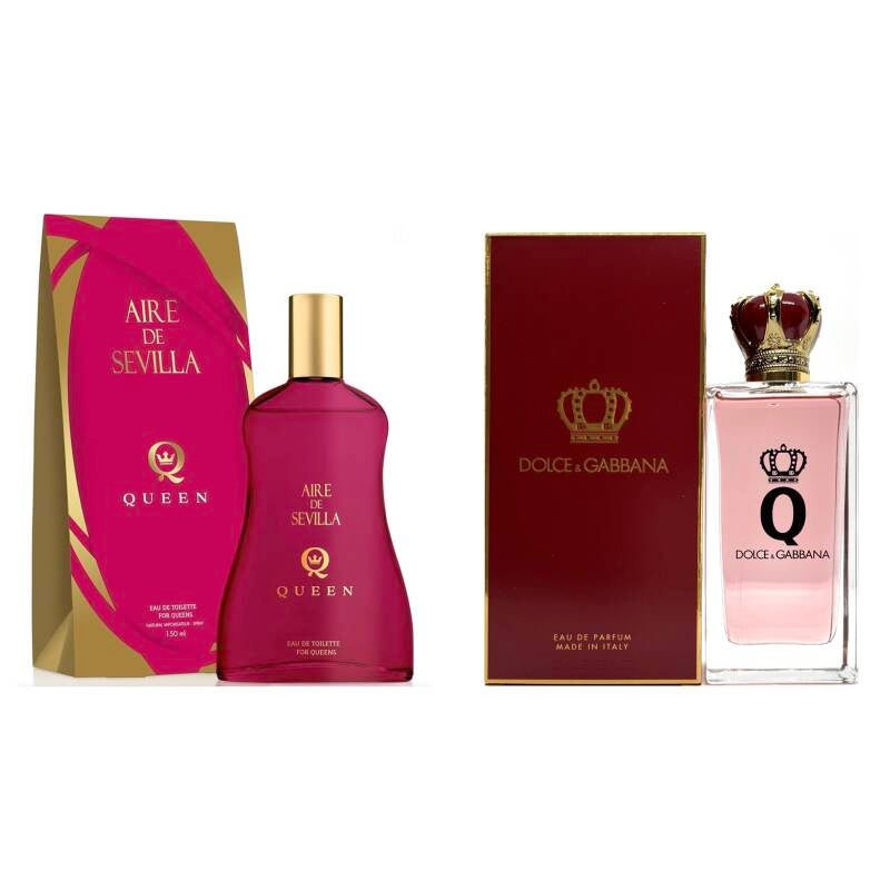 alt="Perfume Aire de Sevilla Queen – fragancia intensa y femenina con toques afrutados y florales"