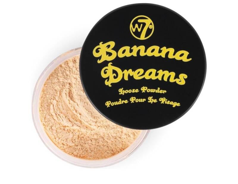<img src="polvos-sueltas-banana-dreams-w7.jpg" alt="Polvos sueltos Banana Dreams de W7 para fijar el maquillaje y suavizar la piel">