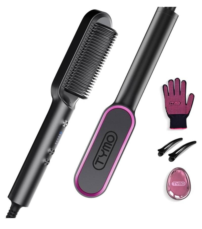 alt="Cepillo Alisador Tymo Ring con tecnología iónica y revestimiento cerámico. El favorito para un cabello liso y sin encrespamiento."