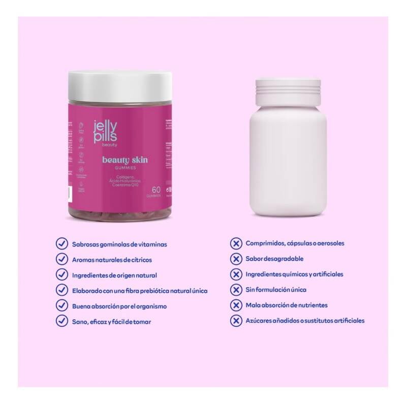 alt="Gominolas de colágeno y ácido hialurónico Beauty Skin Gummies, tendencia en Amazon España.”