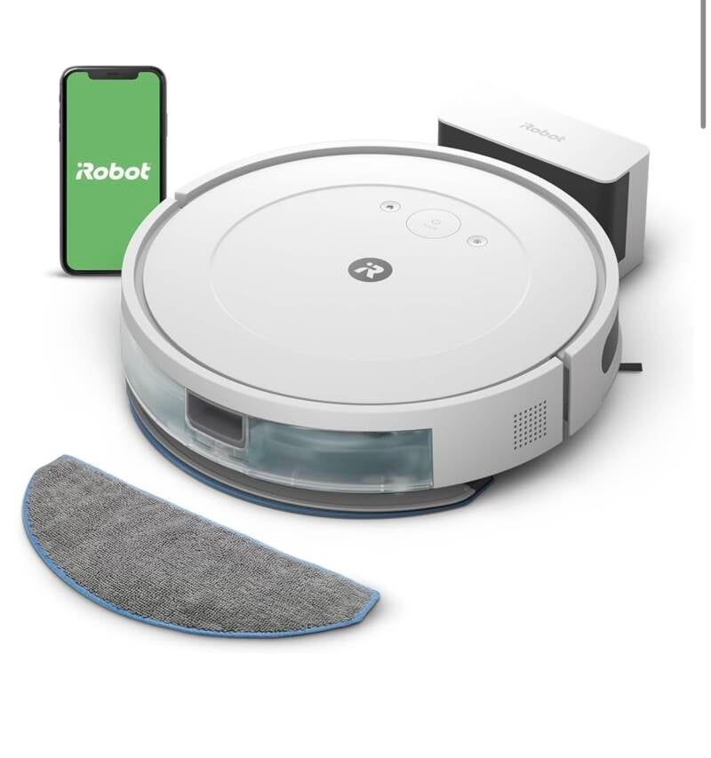 ALT: Robot aspirador iRobot Roomba Essential con función de fregado.