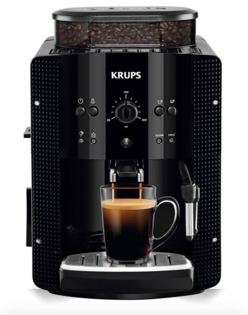 Alt=“Cafetera automática Krups Roma EA810870 con molinillo integrado y sistema de 15 bares”